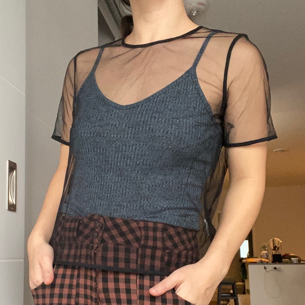 Aritzia fine mesh tshirt